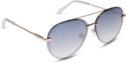 نظارات شمسية كبيرة الحجم من DIFF Lenox Designer للنساء حماية من الأشعة فوق البنفسجية 400، إطارات ذهبية من الفولاذ المقاوم للصدأ in Saudi Arabia