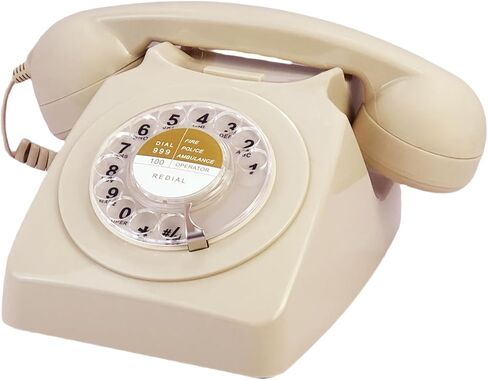 Red Rotary Dial Telephones Benotek 1980'S Classic Old Style Retro Landline Desk Telephone Single Line Corded Phone Home Office School Hotel in Saudi Arabia