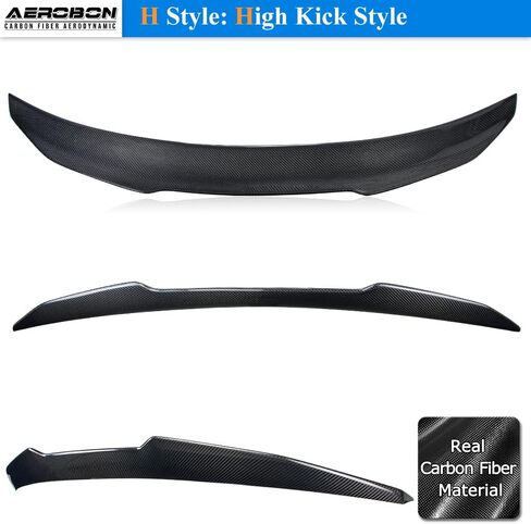 AeroBon Real Carbon Fiber Trunk Spoiler Compatible with 2008-2015 Infiniti G37 Q60 2-Door Coupe (H Style) in Saudi Arabia