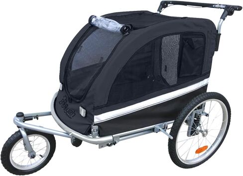 Booyah Large Pet Trailer Pet Bike Trailer & Jogger with Shocks - Blue in Saudi Arabia