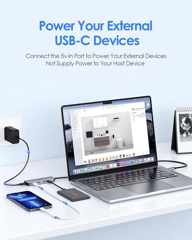 كابل LENTION بطول 2 قدم USB C Hub مع 4 منافذ USB C (USB 3.2 Gen 2، 10 جيجابت في الثانية، سرعة Thunderbolt)، شحن PD 100 وات، متوافق مع MacBook Pro 2023-2016، Mac Air/Surface الجديد، المزيد (CE31s، رمادي فضائي) in Kuwait