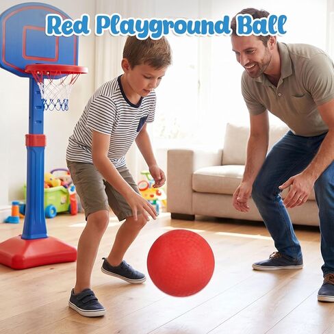 AMOR PRESENT Playground Ball, 8.5inch Inflatable Kickballs with Pump, Red Handball Rubber Dodgeball for Kids Beach Toy Sports Games Yoga Exercises Indoor Outdoor Pool Party in Saudi Arabia