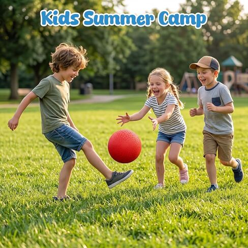 AMOR PRESENT Playground Ball, 8.5inch Inflatable Kickballs with Pump, Red Handball Rubber Dodgeball for Kids Beach Toy Sports Games Yoga Exercises Indoor Outdoor Pool Party in Saudi Arabia