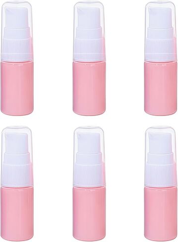 erioctry 10ML Portable Empty Refillable Bottle Cream Shampoo Lotion Treatment Pump Bottle with Cap Travel Bottles Toiletries Liquid Container for Cosmetic Make-up Pack of 6 (Pink) in Saudi Arabia