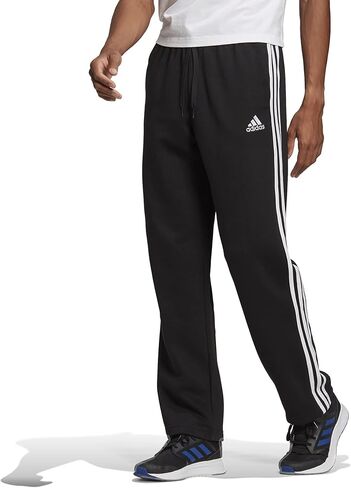 adidas Men's Essentials Fleece Open Hem 3-Stripes Pants, Medium Grey Heather, XX-Large in Saudi Arabia