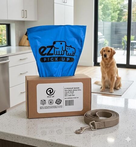 900 Pet Waste Disposal Dog Poop Bags, Z Pickup Bags Blue (single roll, not on small rolls) in Saudi Arabia