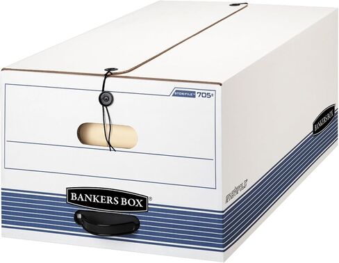 Bankers Box STOR/FILE Medium-Duty Storage Boxes, FastFold, String and Button, Legal, 4 Pack (0070503) in Saudi Arabia