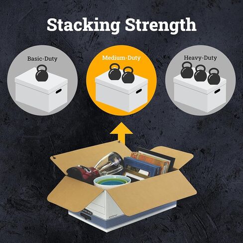 Bankers Box STOR/FILE Medium-Duty Storage Boxes, FastFold, String and Button, Legal, 4 Pack (0070503) in Saudi Arabia