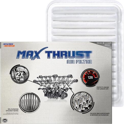 فلتر هواء محرك Spearhead Max Thrust Performance لجميع المركبات التي قطعت مسافة طويلة - يزيد من القوة ويحسن التسارع (MT-190) in Saudi Arabia