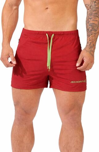 Jed North Men's 4" Inseam Bodybuilding Gym Shorts with Zipper Pockets Powerlifting Gym Shorts in Saudi Arabia