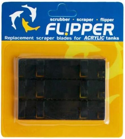 منظف ​​حوض السمك المغناطيسي FL!PPER Flipper - شفرات بديلة من الأكريليك لخزانات الأكريليك القياسية حتى 1/2 بوصة - 3 عبوات in Saudi Arabia