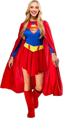 Rubie'S DC Comics Deluxe Supergirl Costume, Red/Blue, Medium in Saudi Arabia