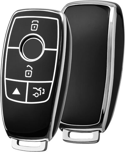 ELOHEI for Mercedes Benz Key Fob Cover، Premium Soft TPU 360 درجة حماية كاملة ملحقات حافظة المفاتيح لمرسيدس بنز E Class، 2018-up S Class، 2017-2022 C-Class G-Class A-Class in Kuwait