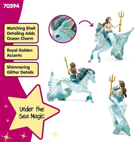 Schleich bayala, Mermaid and Unicorn Toys for Girls and Boys, Mermaid Eyela Figure with Underwater Unicorn Toy, Ages 5+ in Saudi Arabia