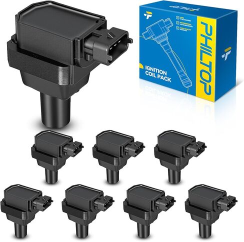 حزمة ملف الإشعال PHILTOP UF656، مجموعة من 4 قطع متوافقة مع CX-9 2016-2021، MX-5 Miata 2016-2018، CX-5 2013-2020، CX-3 2016-2021، 2.0L 2.5L in Kuwait