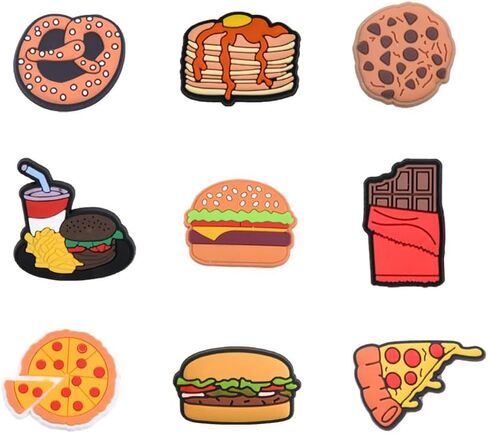 Lot of Fast Food Shoes Charms Men Women Shoe Decoration Accessories For Kids Boy Girls Adult Party Favor 50pcs in Saudi Arabia