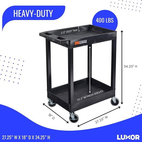 Luxor Sec11-B 24 "× 18" العربة الحوض البلاستيكية-اثنين من الرف الأسود in Saudi Arabia