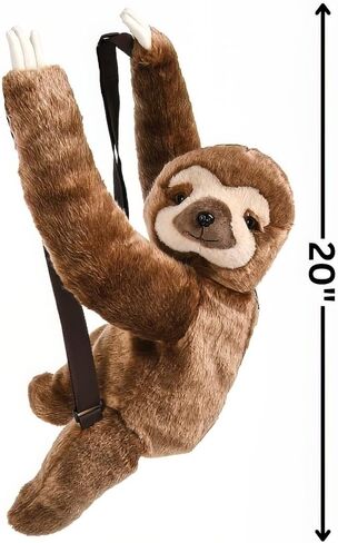 Rhode Island Novelty Plush Animal Childrens Travel and Adventure Backpack Bag - Sloth in Saudi Arabia