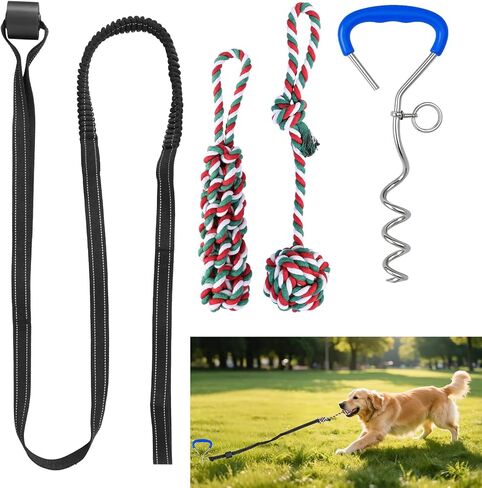 HOPET Tug of War Dog Toy for Aggressive Chewers,Tether Tug Outdoor Dog Toy in Saudi Arabia