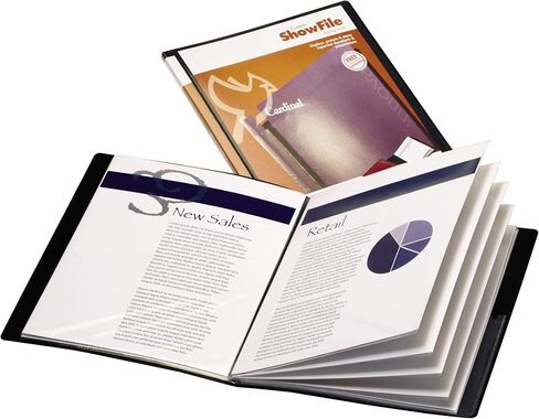 ملف عرض كاردينال مخصص، 24 جيب، أسود (50232) in Saudi Arabia
