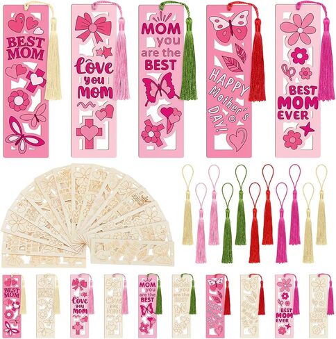 Yexiya 200 PCS Fall DIY Wood Wood Logmlks Kit غير مكتملة اللون الخاص بك مجوفة مع Tassel 100 مجموعة خريف مدرسة فنية مركبة تركيا لوازم القرع للطلاب الفصول الدراسية in Saudi Arabia