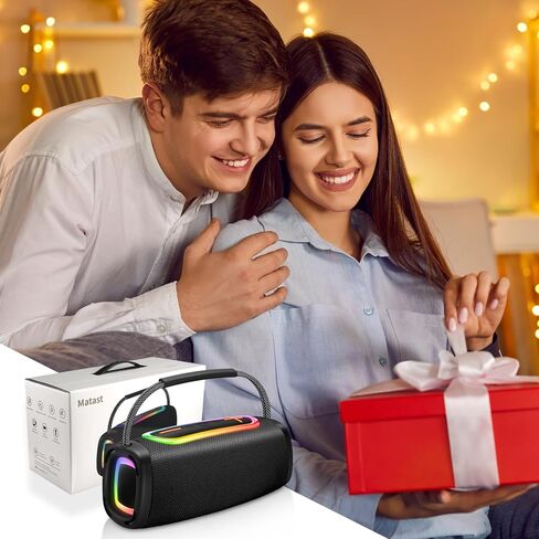 مكبر صوت بلوتوث دونيرتون، مكبر صوت لاسلكي مقاوم للماء IP7، مكبر صوت محمول، صوت محيطي عالي الدقة، مكبرات صوت صغيرة بإضاءة LED، اقتران ستيريو مزدوج، ميكروفون مدمج، راديو، أخضر in Kuwait