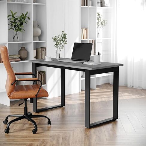 Flash Furniture Redmond Conference Table with U-Frame Base, Commercial Water and Scratch Resistant Laminate Finish, PVC Edge, Heavy Duty Steel Frame, 48x24, Walnut in Saudi Arabia