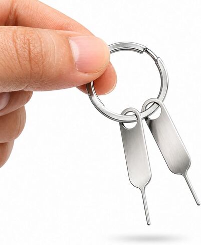 2 Pack PHONSUN Universal Sim Card Tray Removal Tool SD Opening Eject Pin fits Keyring for iPhone iPad Samsung Galaxy Google Pixel Motorola Phones - Small in Saudi Arabia