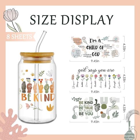 Thanksgiving UV DTF Cup Wraps - 20 Sheets Funny Turkey Pumpkin UV DTF Tumbler Wrap for 16 oz Glass, Autumn Maple Leaf Motors Cold Transfer Stickers DIY Water Bottle Decoration Holiday Gift for Women in Saudi Arabia