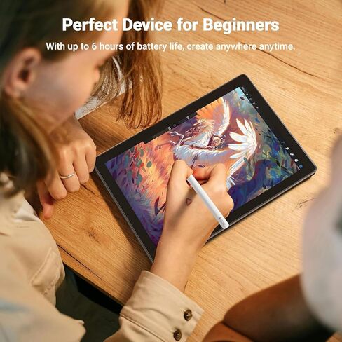 Frunsi Drawing Tablet, Standalone Drawing Tablets with Screen, No Computer Needed, Octa-core CPU, 10 inch FHD Display, Android 12, 4GB/64GB, SD Card Slot, Portable Drawing Tablets for Digital Artwork in Saudi Arabia