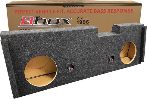حاوية مضخم صوت اتريند Bbox A184-12CP مزدوجة 12 بوصة مغطاة بالسجاد - تناسب 2007 - 2020 شيفروليه/جي إم سي سيلفرادو/سييرا كرو كاب، فحمي in Kuwait