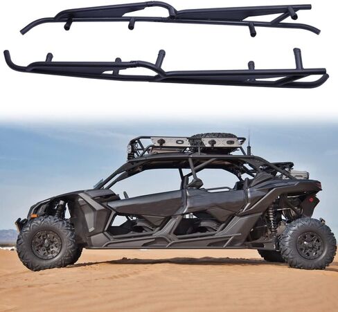 ELITEWILL Maverick X3 Max Rock Sliders Side Nerf Bars 4 مقاعد شجرة كيكرز مناسبة لـ 2017-2024 Can-Am Maverick X3 Max استبدال OEM #715003730 وOEM #715003888 in Kuwait