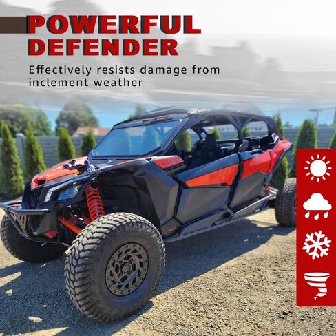 ELITEWILL Maverick X3 Max Rock Sliders Side Nerf Bars 4 مقاعد شجرة كيكرز مناسبة لـ 2017-2024 Can-Am Maverick X3 Max استبدال OEM #715003730 وOEM #715003888 in Kuwait