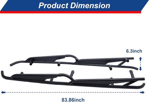 ELITEWILL Maverick X3 Max Rock Sliders Side Nerf Bars 4 مقاعد شجرة كيكرز مناسبة لـ 2017-2024 Can-Am Maverick X3 Max استبدال OEM #715003730 وOEM #715003888 in Kuwait