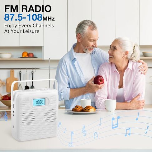 Gelielim Portable CD Player Boombox, AM/FM Radio, Bluetooth Speaker, Support CD/USB/SD/BT/AUX, Headphone Jack, Gifts for Parent in Saudi Arabia
