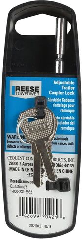 Reese Towpower 7042100 Adjustable Coupler Latch Lock , Black in Kuwait