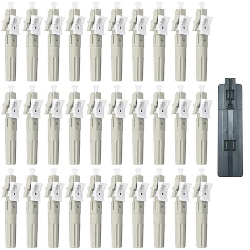 Duogalia-10 Pack LC UPC Single Mode Fiber Optic Cable Quick Connector Fast Connection Adapter for 0.9/2.0/3.0/2.0 * 3.0mm Fiber Round Cable(Blue) in Kuwait