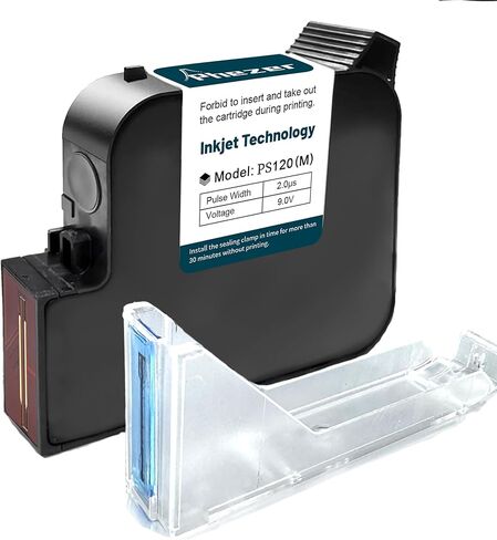 1inch/25.4mm Handheld Inkjet Printer with 72ml Quick Dry Ink Cartridge, Portable Printer Gun for for Text/Barcode/Logo/QRCode/Counter/Batch NO/Date (Model P15-1N with Suitcase) in Saudi Arabia