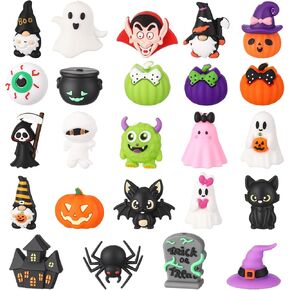 12 Pcs Halloween 3D Silicone Focal Beads for Pens Bracelet Halloween Character Beads Bulk Funny Ghost Spider Pumpkin Bat for Keychain DIY Crafts Necklace Lanyards Jewelry Making Kit Supplies in Saudi Arabia