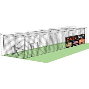 Baseball Batting Cage Nets, ONLY NET, 8'H x8'W x 20'L Baseball and Softball Cage Netting, 1.88" Mesh, Professional Fully Enclosed Heavy Duty PE Hitting Cage Net with Door, WITHOUT Poles and Frame Kits in Kuwait