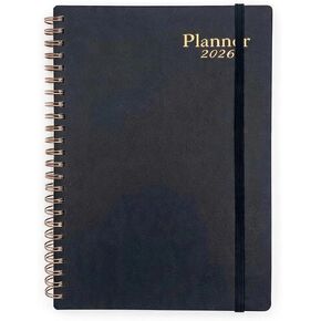 Daily Planner 2025-2026 ، Jul.2025-Jun.2026 ، Weekly & Monthly Planner ، Calendar Planner 2025 مع دفتر ملاحظات شخصية للعمل أو المنزل ، 6.3 "× 8.5" ، ورق أكثر سمكًا ، أسود in Kuwait