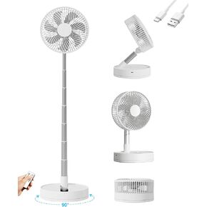 KASYDoFF Portable Fan Rechargeable,Mini Foldable Fan Portable with 4 Speeds ＆ 8 Hours Timing, USB Rechargeable 3600mAh Battery Operated Fan, Mini Fan Portable for Travel… in Kuwait