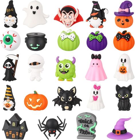 12 PCS Halloween 3D Silicone Bocal Beads for Pens Bracelet Halloween Beads Bulk Funny Ghost Spider Batk for Keychain DIY Crafts Netclace Lanyards Making Making Supplies in Saudi Arabia