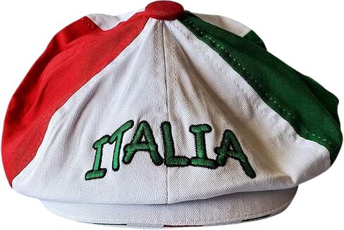 Tri-Color Italia Gatsby Cap – Colorful Italian Hat - Italy Collection of Italian Pride Products FBA in Saudi Arabia