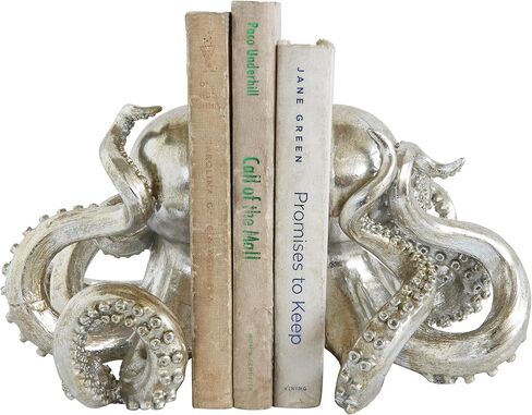 Octopus Shaped Silver Resin Bookends (Set of 2 Pieces) in Saudi Arabia