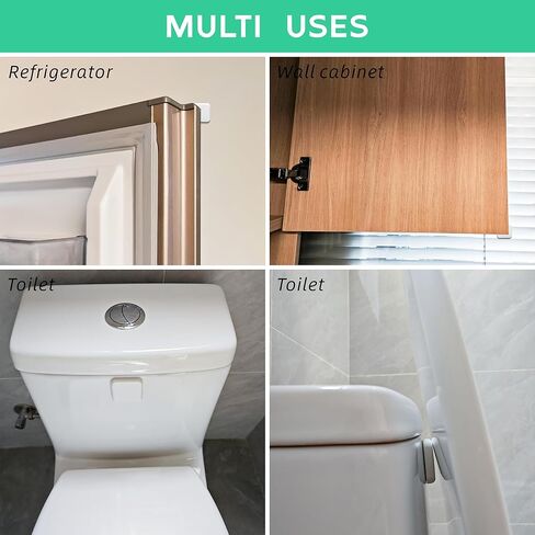 Square Door Stopper (6-Piece, White) Silicone Protector Pads Suitable for Door Knobs Refrigerator Doors Toilet Seats in Saudi Arabia