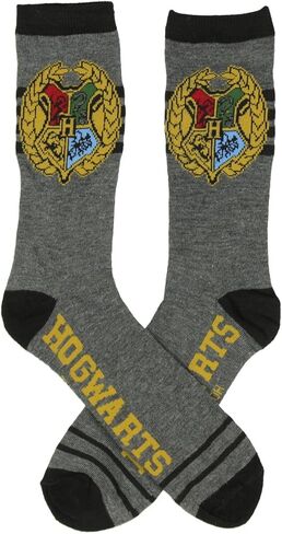 جوارب Hyp Harry Potter Hogwarts الرجالية المكونة من زوجين من الجوارب مقاس 6-12 in Saudi Arabia