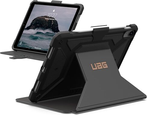 UAG Designed for iPad 10.9" 10th Gen 2022 Case Metropolis Black with Adjustable Stand and Pencil Holder Rugged Non-Slip Tactile Grip Exterior Heavy Duty Protective Folio Cover by URBAN ARMOR GEAR in Kuwait