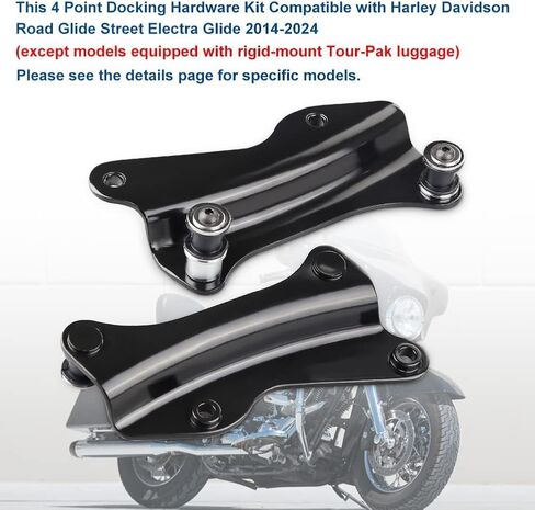 مجموعة أدوات إرساء 4 نقاط من WATERWICH متوافقة مع Harley Davidson Street Electra Glide Road King Glide 2014 2015 2016 2017 2018 2019 2020 2021 (كروم) in Saudi Arabia