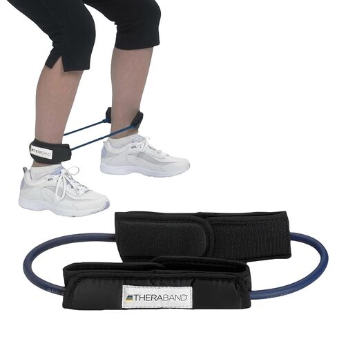 أنابيب مقاومة THERABAND، أنابيب مطاطية احترافية من اللاتكس، علاج طبيعي، بيلاتيس سفلي، تدريبات في المنزل، وإعادة التأهيل، 12 بوصة، أساور مبطنة، أزرق، ثقيل للغاية، المستوى المتوسط ​​2 in Saudi Arabia